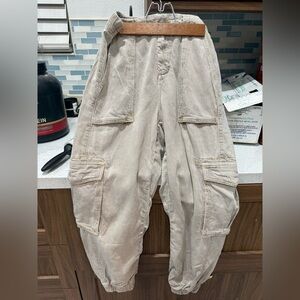 All Saints Woman’s Frieda Light Beige Cargo Pants